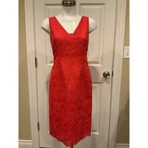 Tory Burch Dark Pink Cameron Floral Embroidered Sheath Dress, Size 2